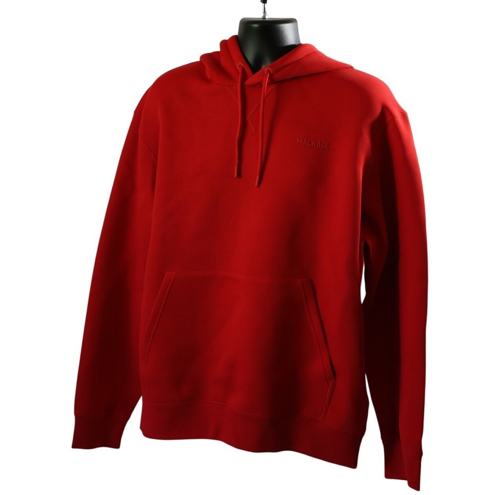 Mackage Hoodie Kolton Lava Red Solid 2XL NWT MSRP $430